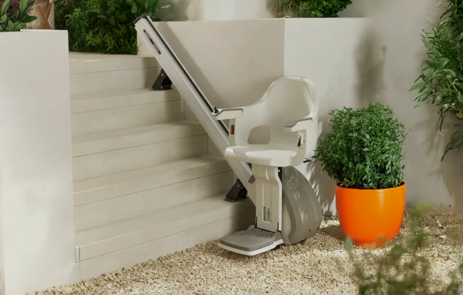 S100 stairlift in outdoors